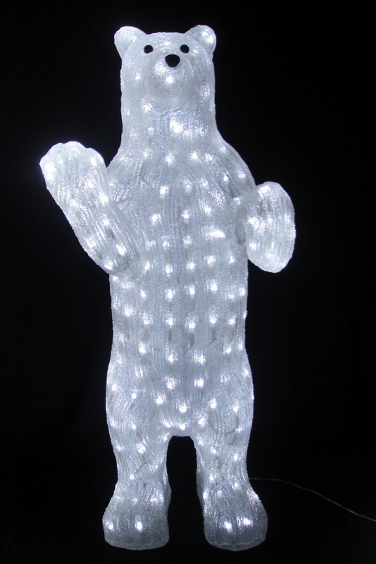 FY-001-C15 Crăciun PERMANENT BEAR acrilic cu lampă cu LED-uri bec FY-001-C15 de Craciun ieftine BEAR acrilic în picioare, cu lampă cu LED-uri bec - Lumini acriliceChina producător