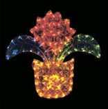 Crăciun flori de plastic cadru de lumina bec Craciun ieftine flori de plastic cadru de lumina bec - Lumini de plastic cadruChina producător