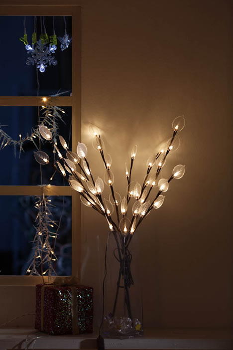 FY-50021 LED branche d'arbre petite lampe à ampoule noël pas cher de feuille conduit des lumières